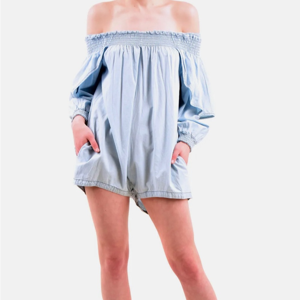 NWT One Teaspoon Jumpsuit in light blue denim